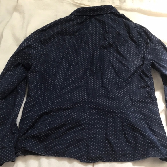 Curvy Cut Denim Polka Dot Button Down Shirt US 14 - Picture 11 of 11